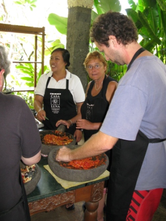 Préparation de la pâte de curry