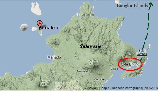Bitung, Sulawesi Nord, carte google