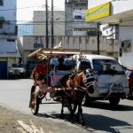 Carriole dans les rues de Manado