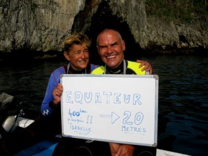 Une 400ème plongée et un passage de l'Equateur