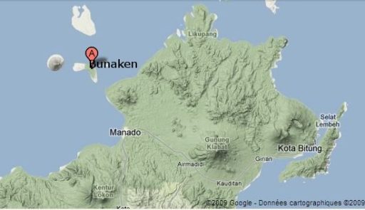 Manado Bunaken google map